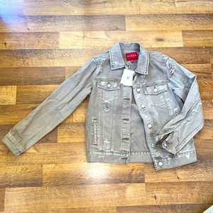 GUESS. NWT. Jean jacket, Tan